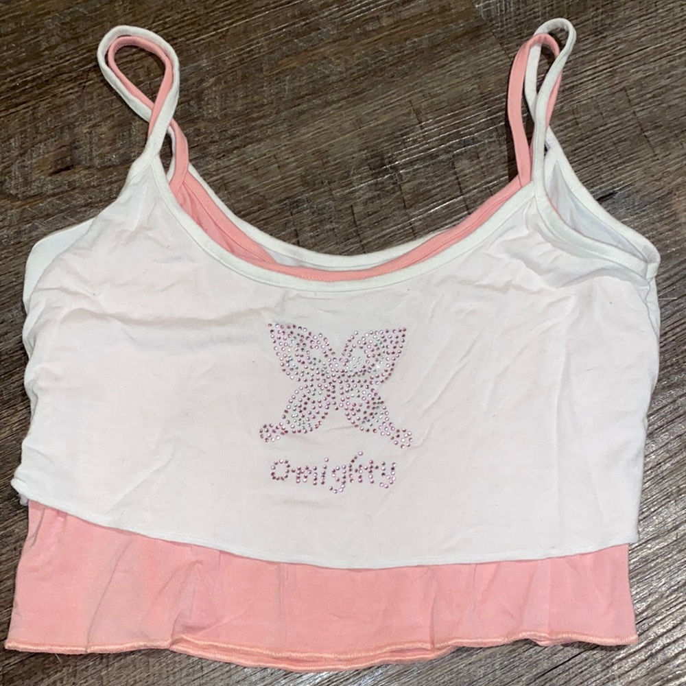 Suki Layered Tank in Pink & White
